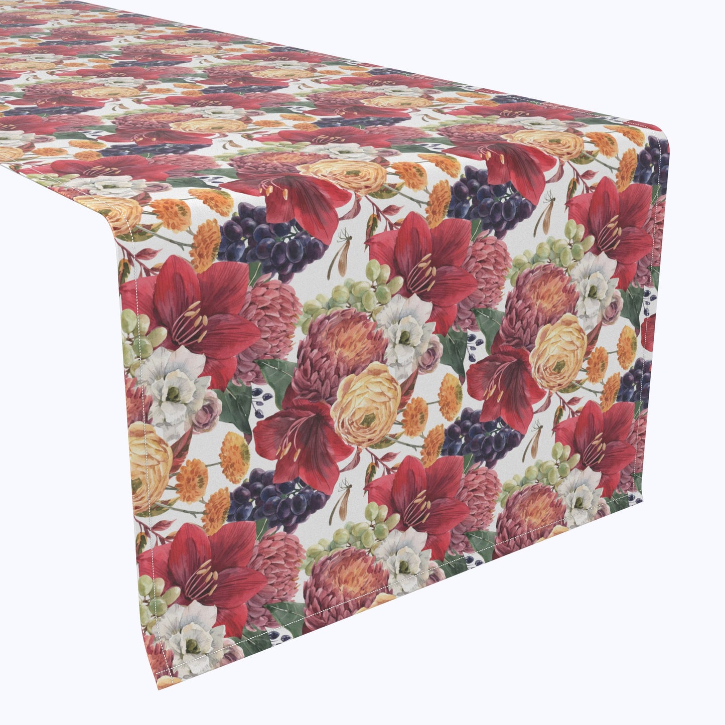 Watercolor Floral & Grapes Runners