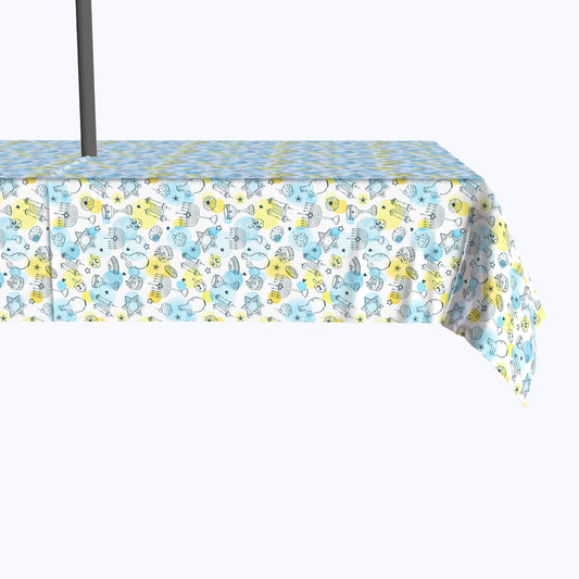 Watercolor Hanukkah and Dots Outdoor Rectangles