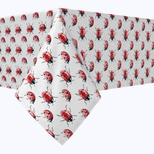 Watercolor Ladybugs Cotton Rectangles