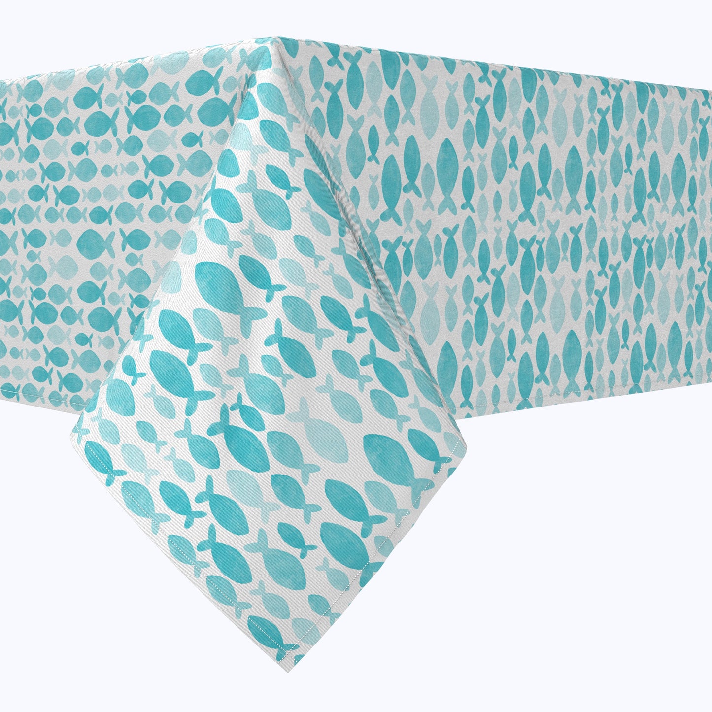 Watercolor Turquoise Fish Tablecloths