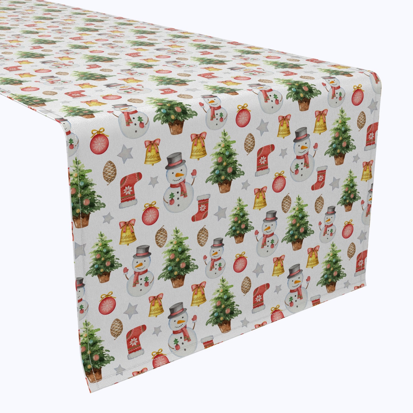 Watercolor Winter Cotton Table Runners