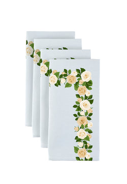 Wedding White Roses Garland Napkins