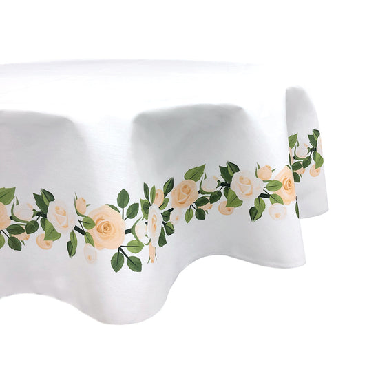 Wedding White Roses Garland Rounds