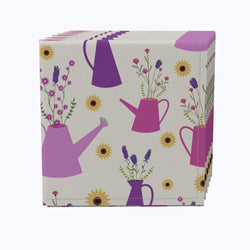 Wild Flowers & Purple Watering Cans Napkins