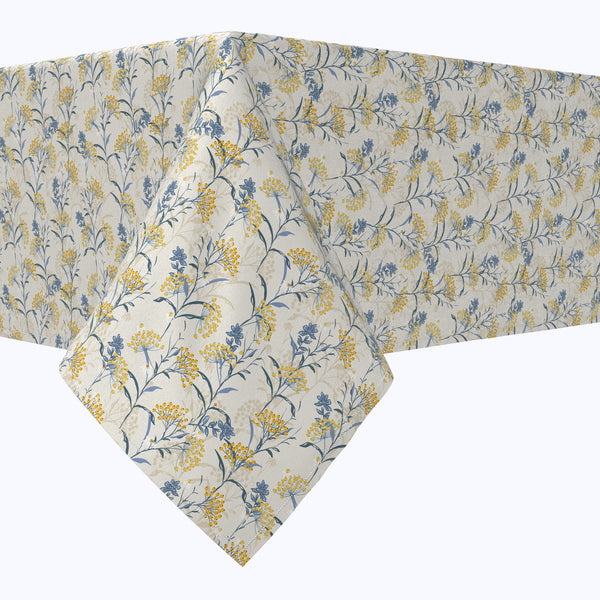 Yellow Berries with Flowers Cotton Rectangles