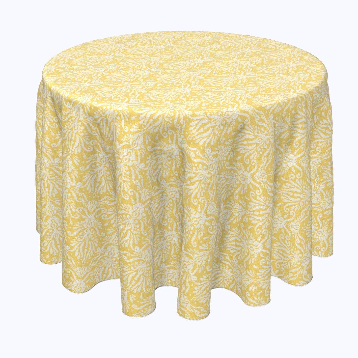 Yellow Keyhole Damask Rounds