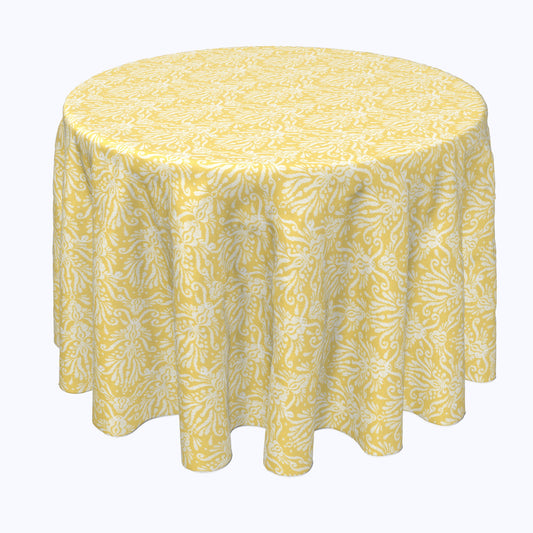 Yellow Keyhole Damask Rounds