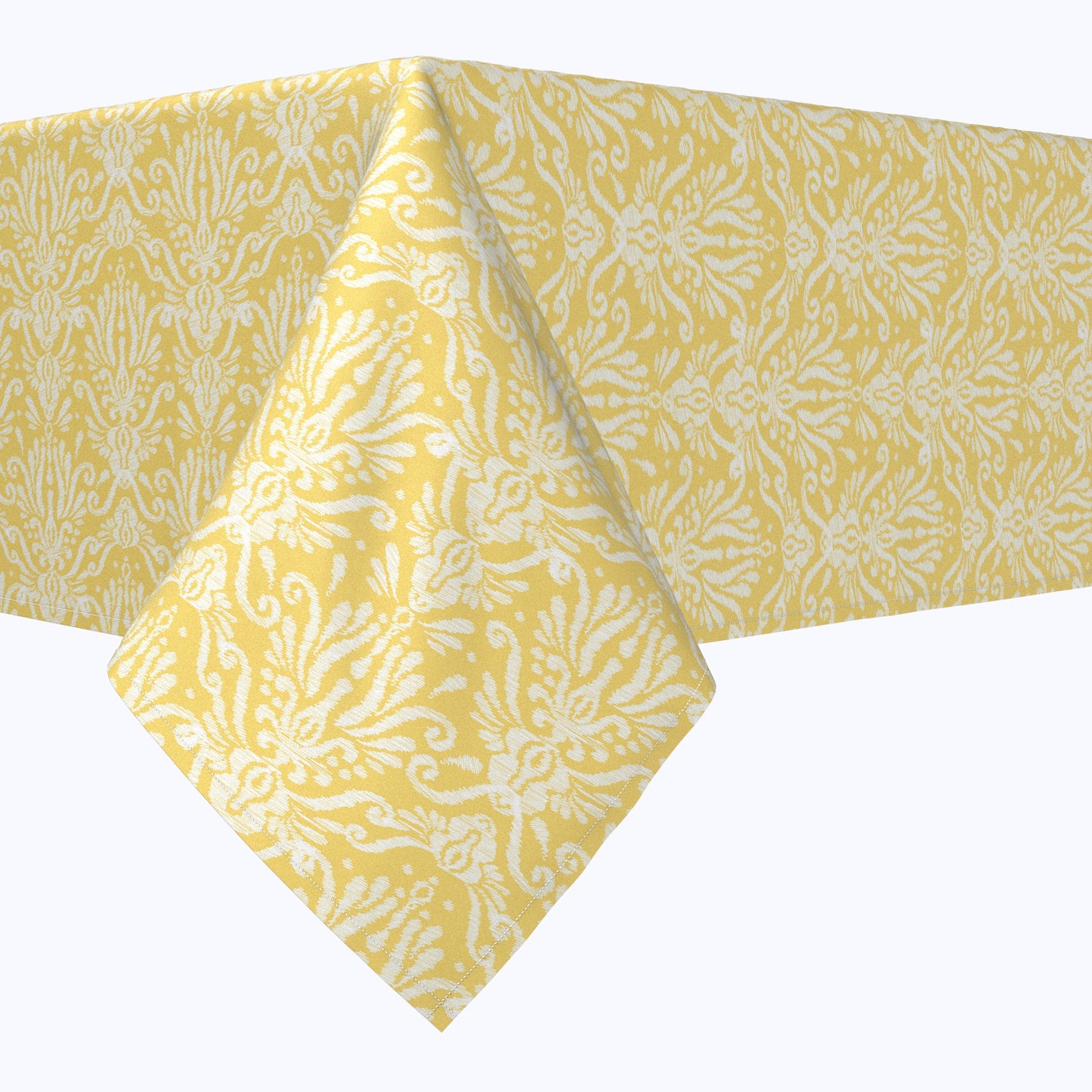 Yellow Keyhole Damask Squares