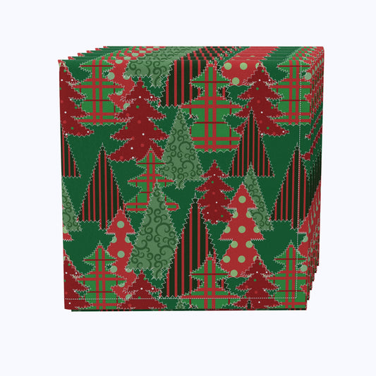 Christmas tree Patchwork Cotton Napkins
