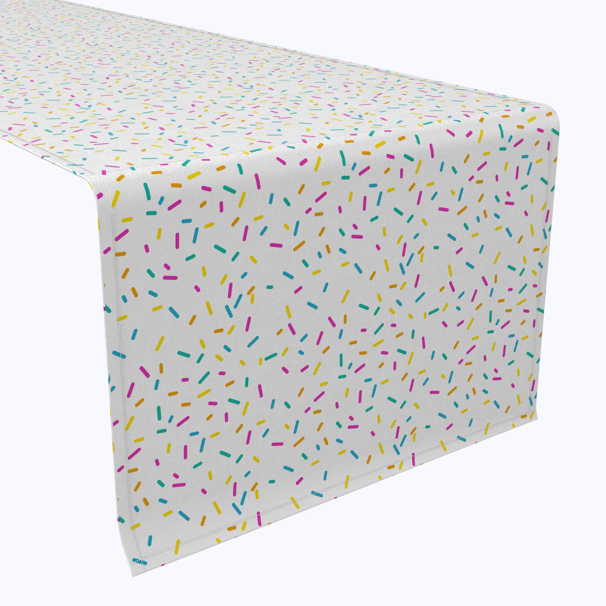 Sprinkles on White Cotton Table Runners – Tablecloth.com