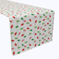Red & Green Holiday Lights Stripe Cotton Table Runners
