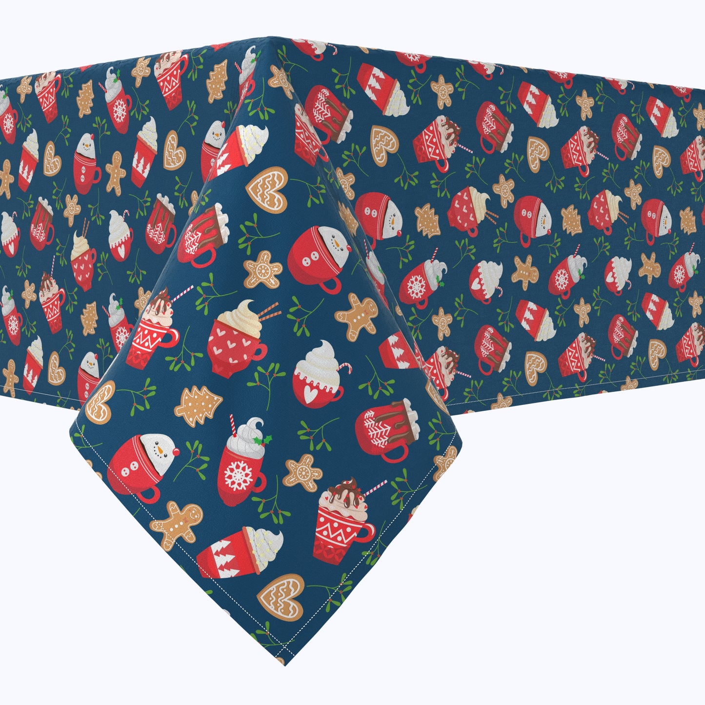 Warm and Cozy Holiday Mugs Cotton Squares