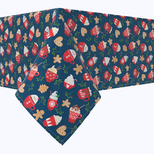Warm and Cozy Holiday Mugs Cotton Squares