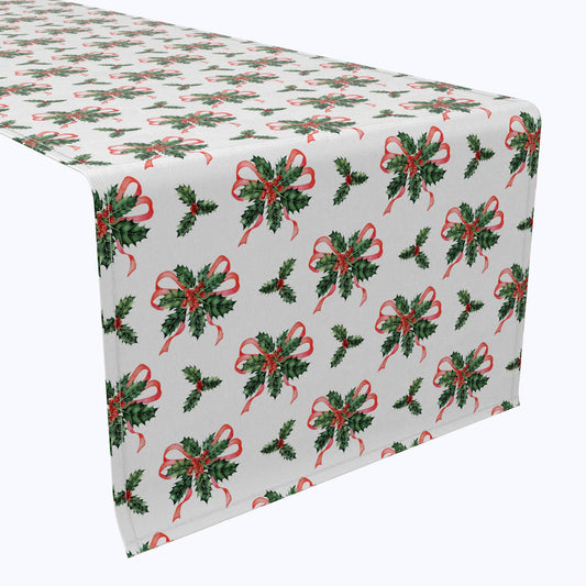 Holly and Ribbons Cotton Table Runners