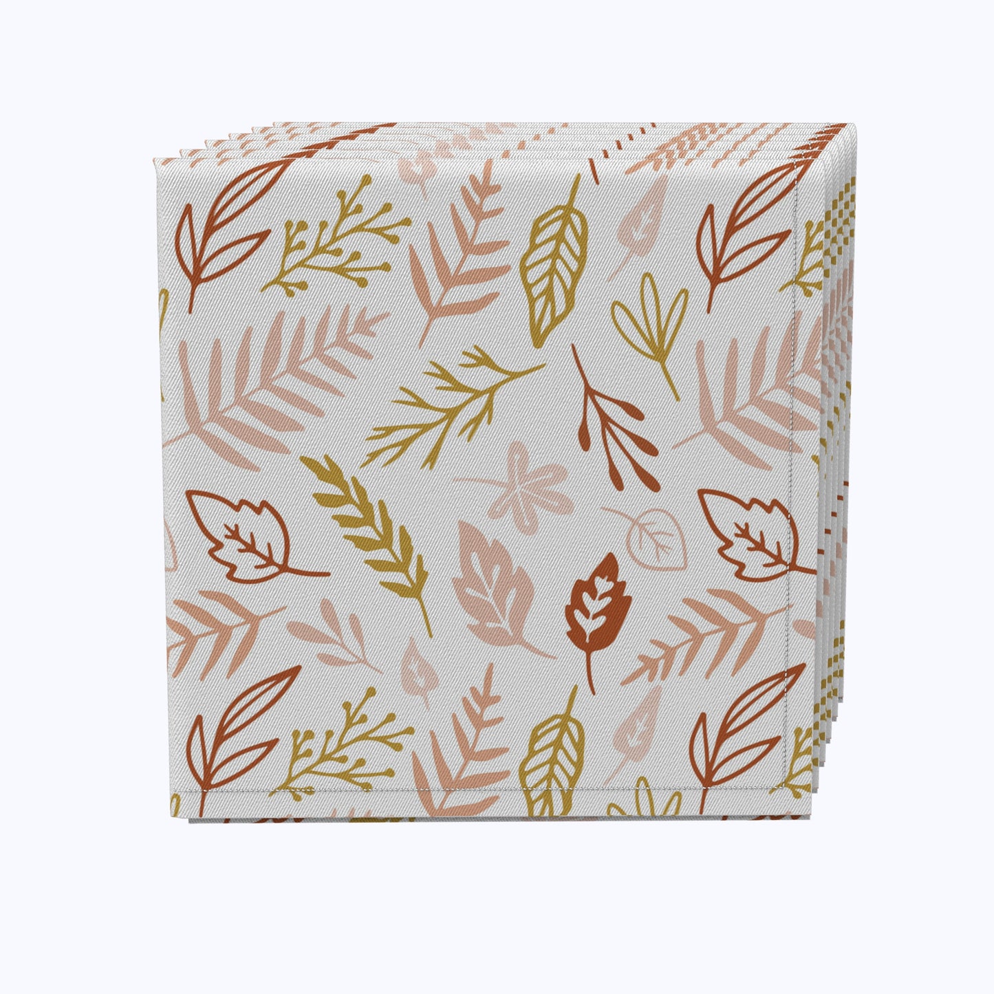 Simple Doodle Leaves Cotton Napkins