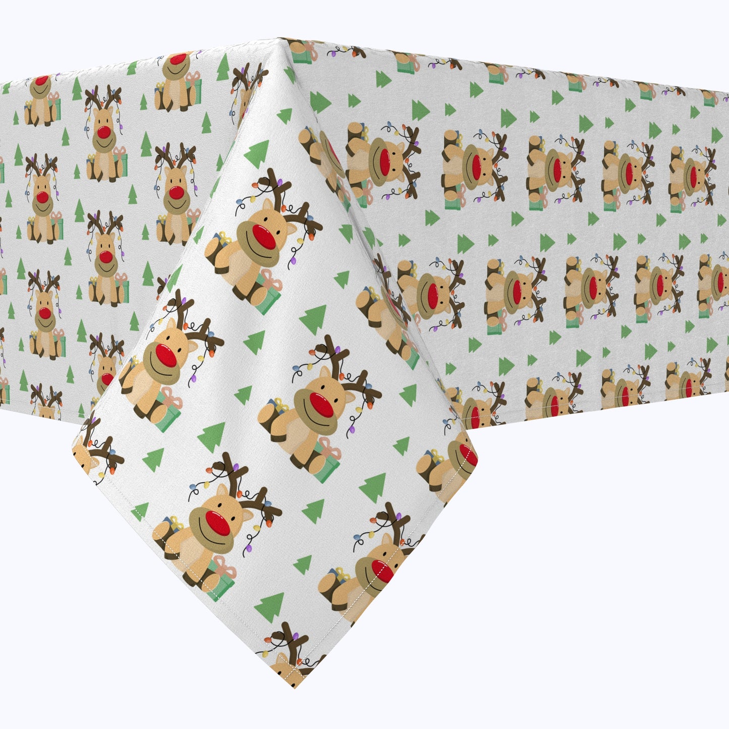 Cartoon Christmas Deer Cotton Rectangles