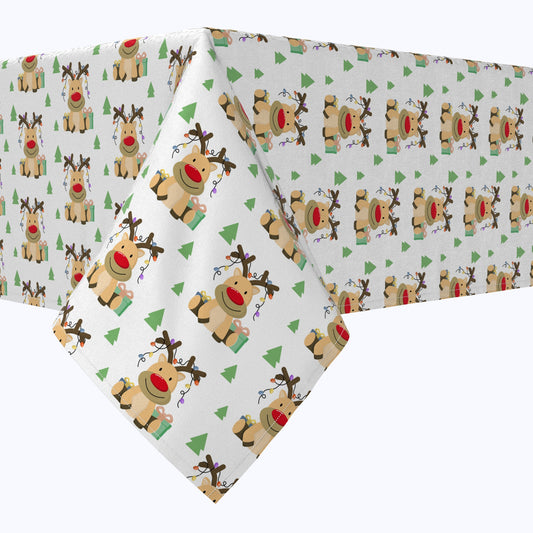 Cartoon Christmas Deer Cotton Squares