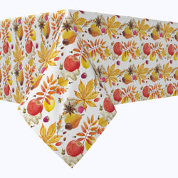 Fall Time Fruits & Leaves Cotton Rectangles